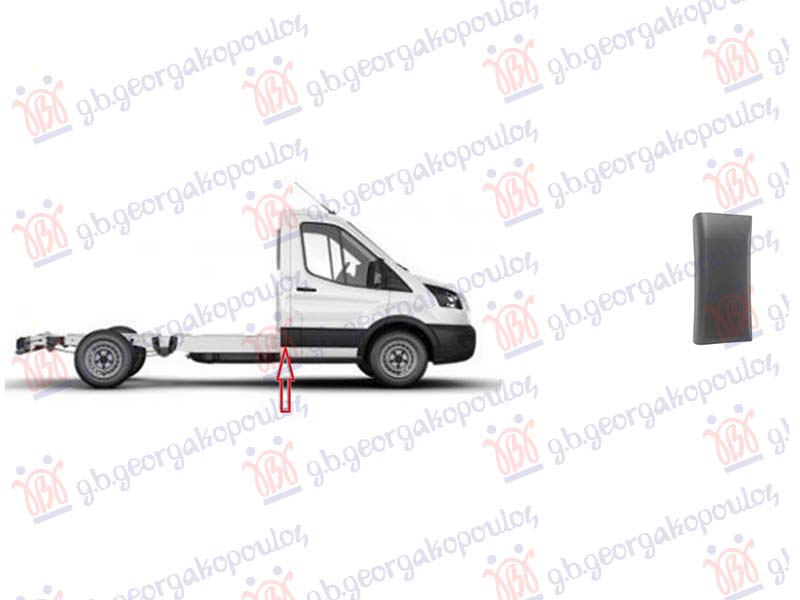 Ford transit 2019- LAJSNA STUBA PREDNJIH VRATA SIVA (ZADNJI DEO) (OTVORENA KAROSERIJA)