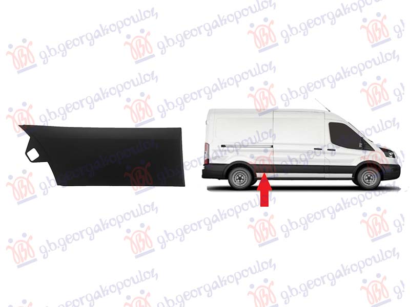 Ford transit 2019- LAJSNA ZADNJEG BLATOBRANA CRNA (SA KACENJEM) (DUGO VOZILO)