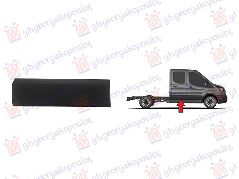 Ford transit 2019- LAJSNA ZADNJIH VRATA CRNA (DUPLA KABINA)