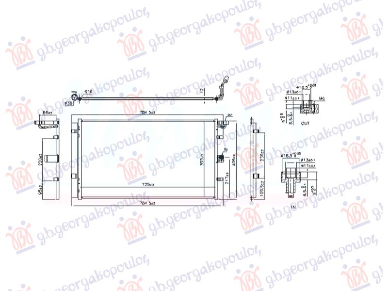 Ford fiesta 2017- (hj/hf) HLADNJAK KLIME 1.5 DIZEL 2018- (725x393x12)