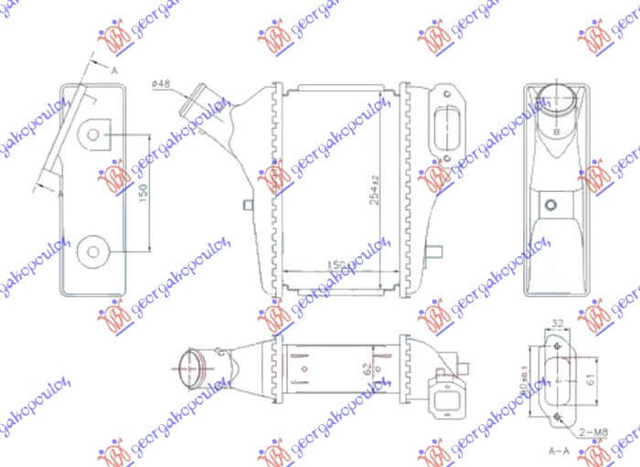 Honda cr-v 13-15 INTER.1.6-2.2i DTEC DIZEL(150x255x62)