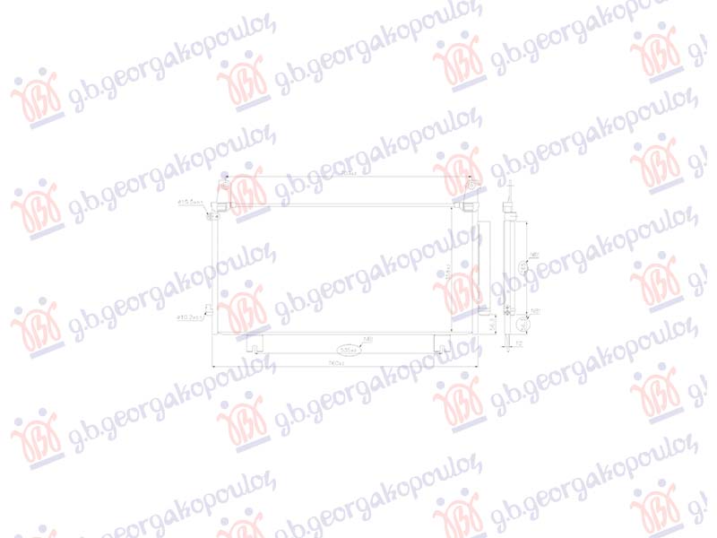 Honda cr-v 2017-2023 (rw/rt) HLADNJAK KLIME 1.5 VTEC-TURBO (725x360) (KOYO)