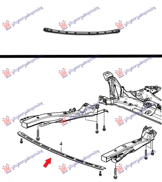 Honda cr-v 23- NOSAC HLADNJAKA PREDNJI METALNI