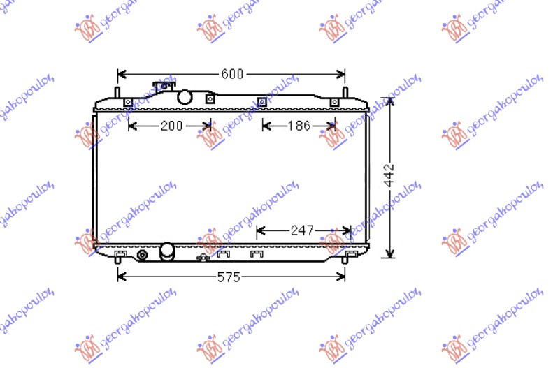 Honda civic h/b-l/b 12-16 HLADNJAK 1.8i-15ViVTEC(37.5x67x1.6)MAN