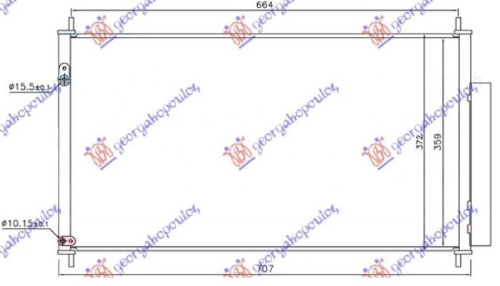 Honda civic h/b-l/b 2012-2016 (fk) HLADNJAK KLIME BENZIN/DIZEL (665x360x16) (KOYO)