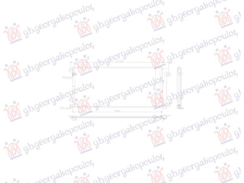 Honda civic h/b 2016-2022 (fc/fk) HLADNJAK KLIME 1.0/1.5 VTEC BENZIN (665x305x12) (KOYO)