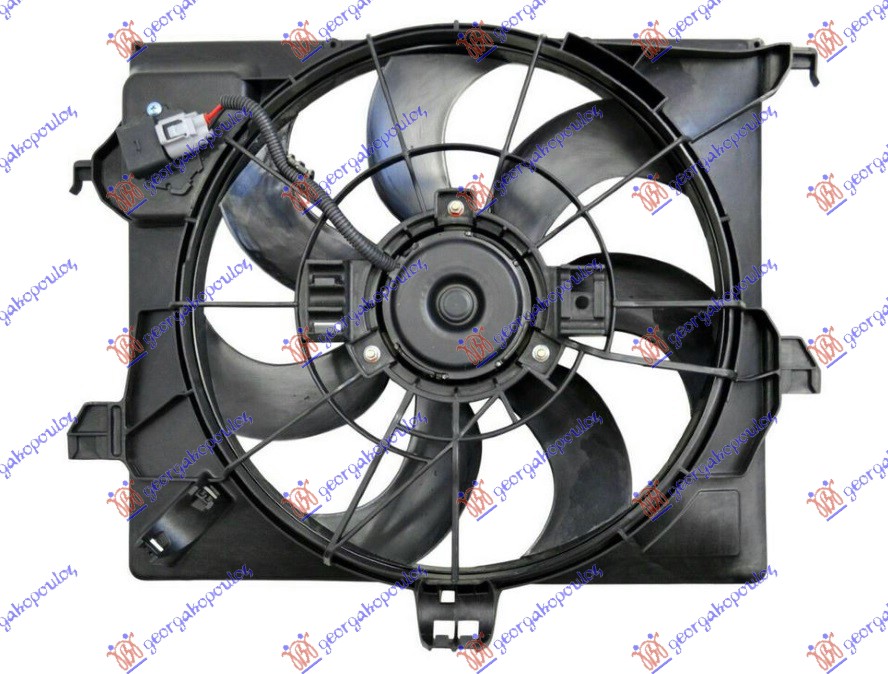 Hyundai accent 11-14 (export type) VENTILATOR KOMPLET (DIZEL) (390mm) (3 PIN) (DOOWON TIP)