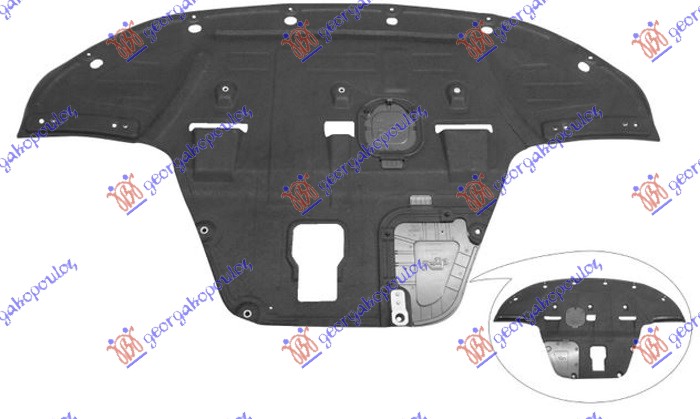 Hyundai sonata 19- ZASTITA MOTORA PLAST. 1.6 TURBO BENZIN