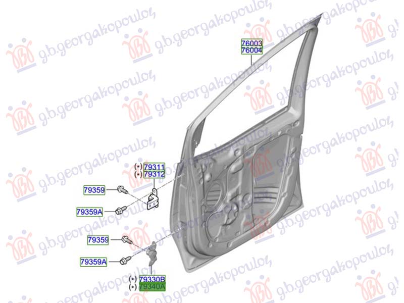 Hyundai tucson iii 2020-2024 (nx4e/nx4a) SARKA PREDNJIH VRATA DONJA (O)
