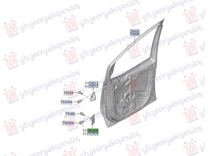 Hyundai tucson iii 2020-2024 (nx4e/nx4a) SARKA PREDNJIH VRATA DONJA (O)