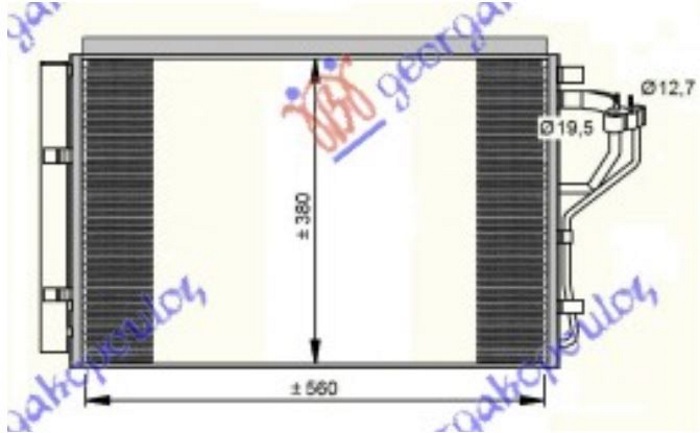 Hyundai i30 3d 2013-2017 (gd) HLADNJAK KLIME 1.4/1.6i BENZIN (555x385x16) (MARELLI)