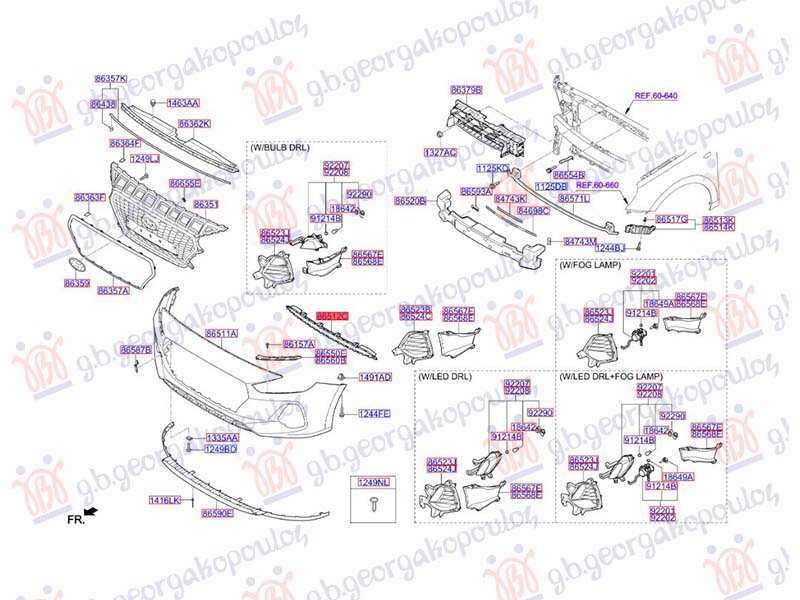 Hyundai i30 hatchback/tourer 2017-2020 (pde/pden) CENTRALNA RESETKA DONJA SREDNJA (O)