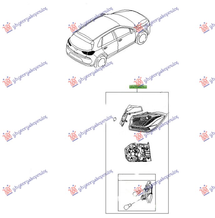 Hyundai i30 hatchback 20- STOP LAMPA SPOLJASNJA (H/B) (O)