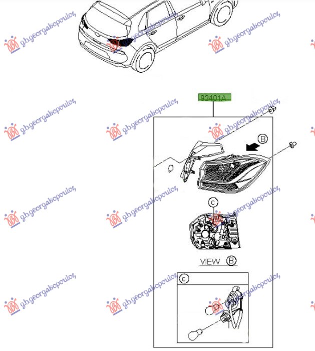 Hyundai i30 hatchback 20- STOP LAMPA SPOLJASNJA (H/B) (O)