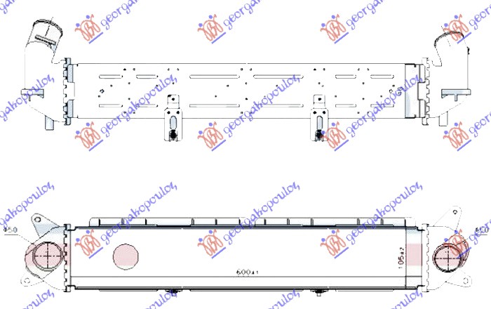 Kia xceed 19- HLADNJAK INTERKULERA 1.0 T-GDI BENZIN - 1.6 CRDi DIZEL (600x105x90)