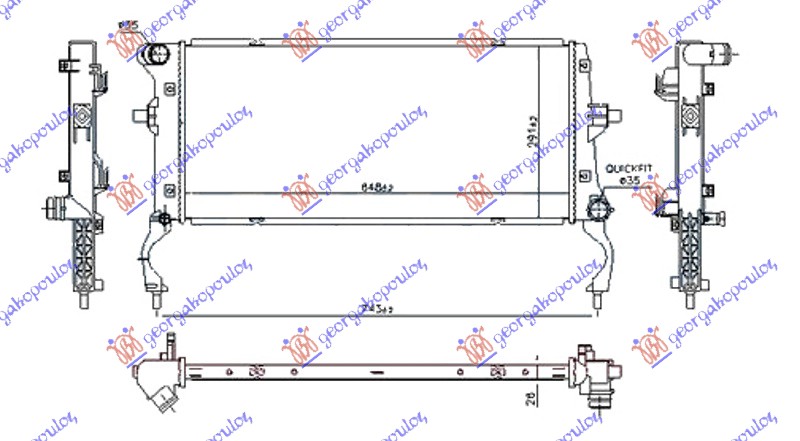 Hyundai i30 hatchback/tourer 17-20 HLADNJAK 1.6 CRDi DIZ (650x290x26)