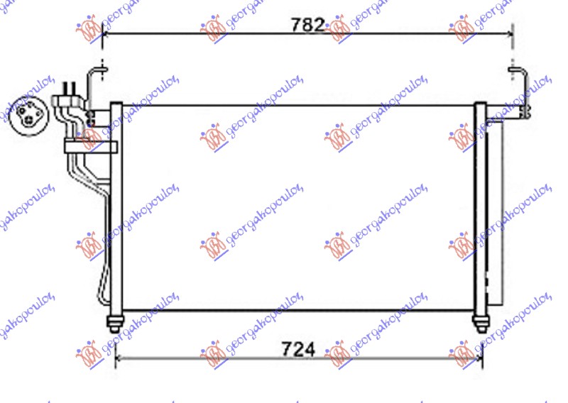 Hyundai h1 starex 2007-2018 (a1) HLADNJAK KLIME 2.5 CRDi (675x395x16)