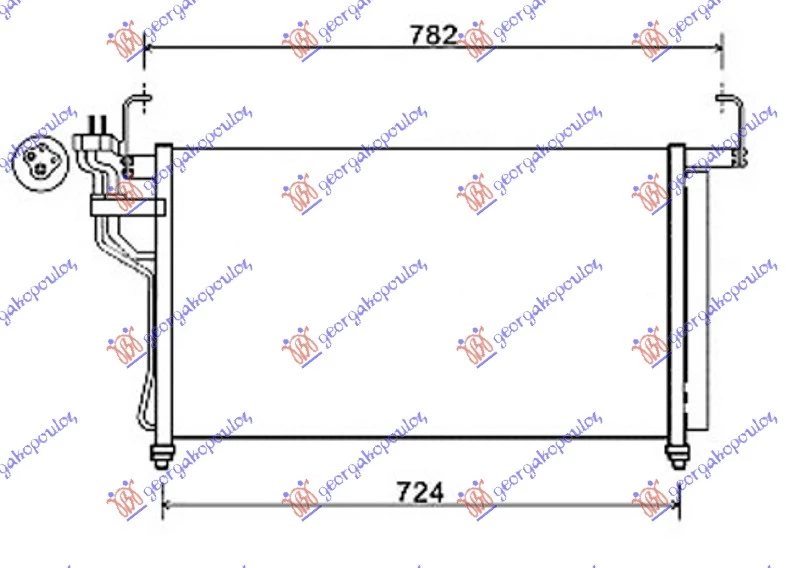 Hyundai h1 starex 07-18 HLADNJAK KLIME 2.5 CRDi (67.5x39.5x16)