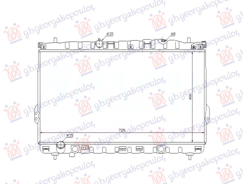 Hyundai trajet 2004-2008 (f0) HLADNJAK MOTORA BENZIN/DIZEL (MAN) (400x720x26) (NISSENS)