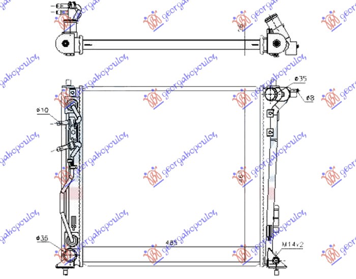 Hyundai tucson 18-20 HLADNJAK MOTORA 2.0 CRDi DIZEL (AUTO) (485x465x26) (CESKA)