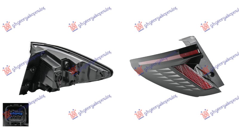 Hyundai tucson iii 2020-2024 (nx4e/nx4a) STOP LAMPA SPOLJASNJA CELA LED (EXPORT TIP RUSIJA)