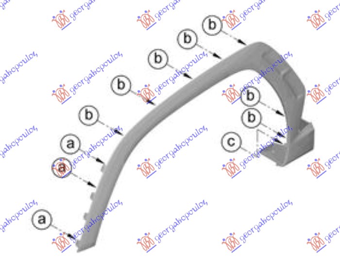 Hyundai tucson iii 2020-2024 (nx4e/nx4a) RUB PLASTICNI PREDNJEG BLATOBRANA (O)