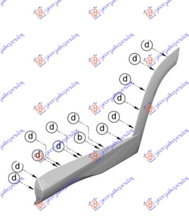 Hyundai tucson iii 2020-2024 (nx4e/nx4a) LAJSNA ZADNJIH VRATA (O)