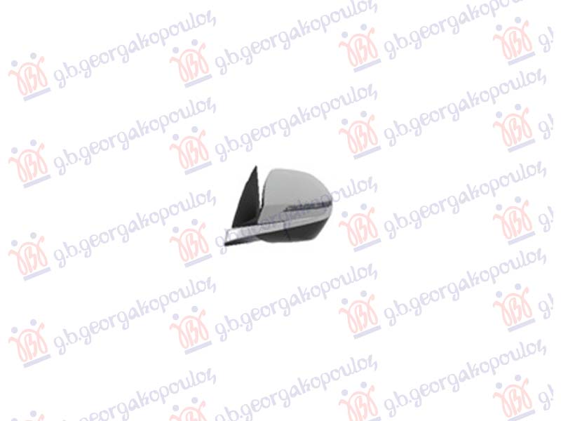 Hyundai tucson iii 2020-2024 (nx4e/nx4a) RETROVIZOR ELEKTRICNI PM (ELEKTRO-SKLOPIV) (HROM LAJSNA) (MIGAVAC) (MRTAV UGAO) (10 PIN) (KONVEKSNO STAKLO)