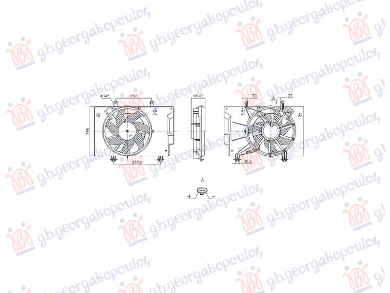 Ford transit/tourneo custom 2018-2023 (fy/fz/f3) VENTILATOR 1.5 DIZEL (NRF)