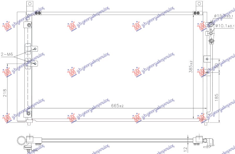 Infiniti q50 14- HLADNJAK KLIME 3.0 BENZIN (629x425x12)