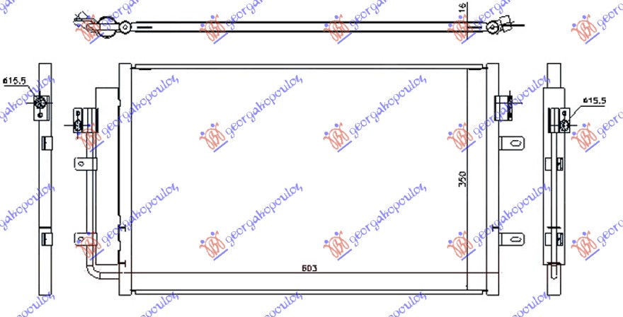 Iveco daily 2011-2014 HLADNJAK KLIME 2.3/3.0 TD (565x361x16) (MARELLI)