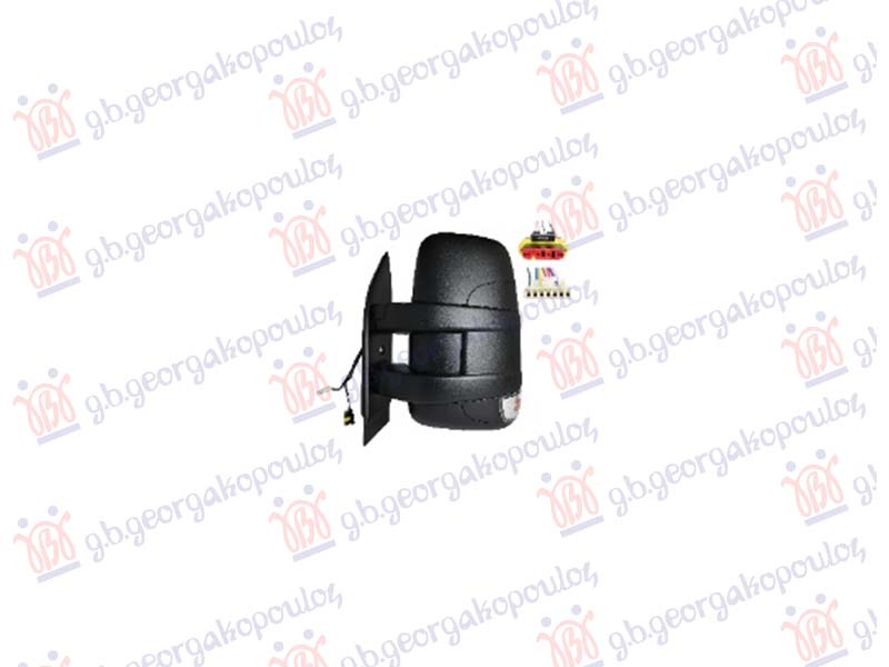 Iveco daily 2011-2014 RETROVIZOR ELEKTRICNI SA GREJACEM KRATKI (MIGAVAC) (POZICIONO SVETLO 16W) (7+2 PIN) (A KVALITET) (KONVEKSNO STAKLO)