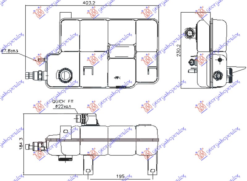 Iveco daily 14-19 POSUDA ZA ANTIFRIZ (3.0L)