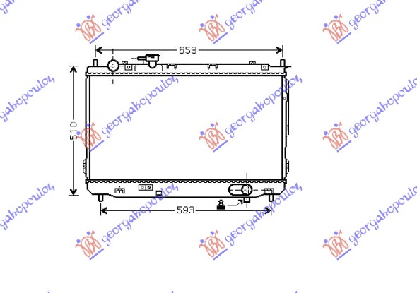 Kia carens 2003-2006 (fc/fj) HLADNJAK MOTORA 1.6/1.8i 16V (43x67x26) (NISSENS)