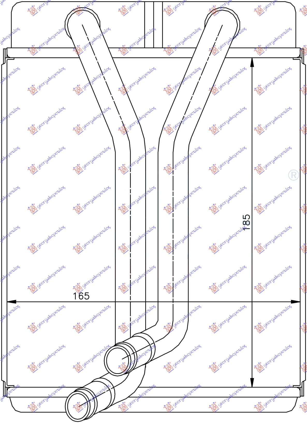 Kia carens 03-06 GREJAC KABINE (BR) (185x165x24)