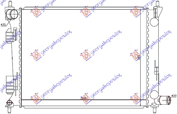 Hyundai accent 2011-2014 (export type) HLADNJAK MOTORA BENZIN (500x385x12) (NRF)