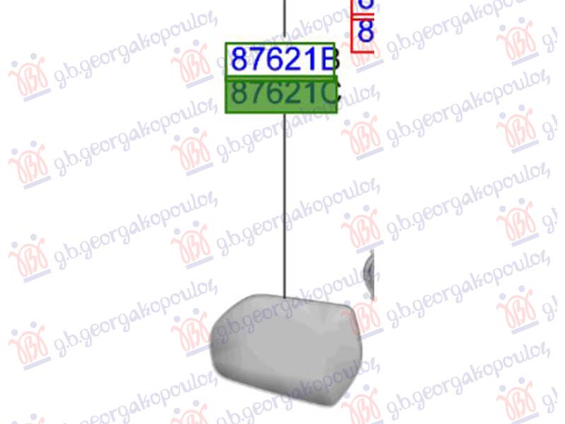 Kia ev3 2024- STAKLO RETROVIZORA