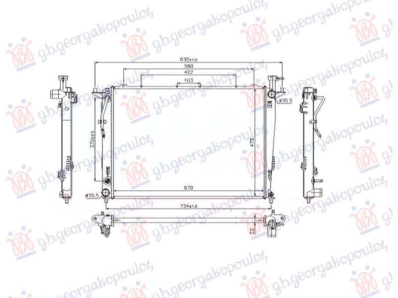 Kia sorento 2009-2012 (xm) HLADNJAK MOTORA 2.4 BENZIN (MAN/AUTO) (670x480)