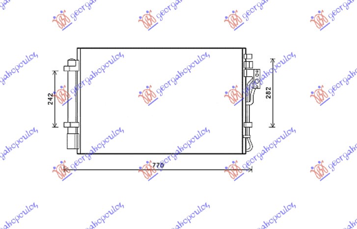 Kia sorento 09-12 HLADNJAK KLIME 2.4 BENZIN (66.5x42.5)