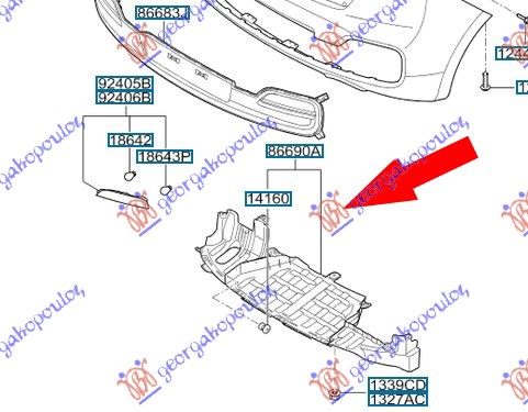 Kia proceed 3d 2013-2015 (jd) LAJSNA ZADNJEG BRANIKA DONJA (O)