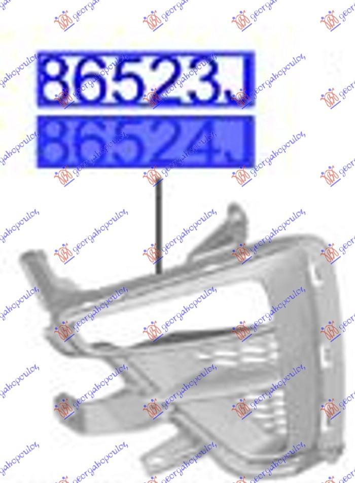 Kia ceed 2018-2021 (cd) RESETKA PREDNJEG BRANIKA MAT-CRNA (SA MAGLENKOM) (O)