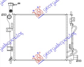 Kia picanto 2011-2015 (ta) HLADNJAK MOTORA BENZIN (AUTO) (42x37) (NRF)