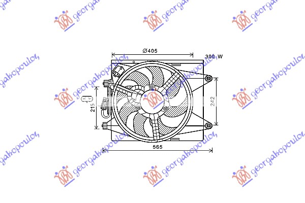 LANCIA Y 11- VENTILATOR KOMPLET (BENZIN/DIZEL) (+AC)