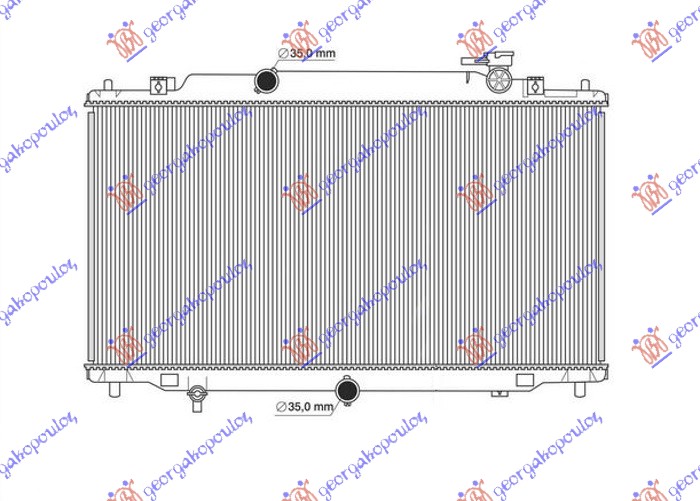 Mazda 6 2013-2016 (gj/gl) HLADNJAK MOTORA 2.0/2.5 BENZIN (MANUELNI/AUTOMATSKI) (375x733x16) KOYO