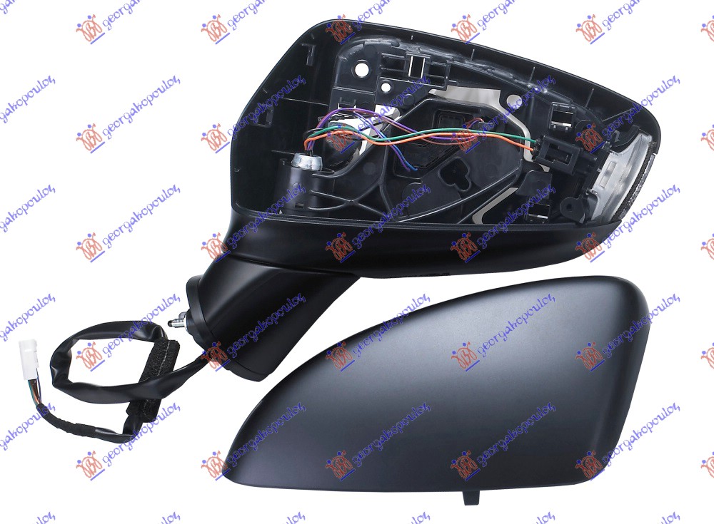 Mazda 6 2013-2016 (gj/gl) RETROVIZOR ELEKTRICNI SA GREJACEM PM (MIGAVAC) (A KVALITET) (ASFERICNO STAKLO)