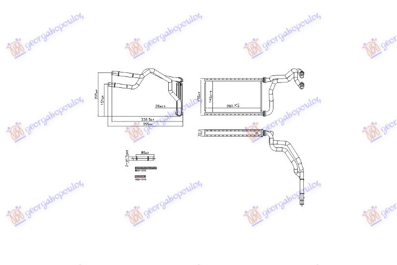 Mazda 3 sdn-h/b (bm) 13-16 GREJAC KABINE (162x261x33)