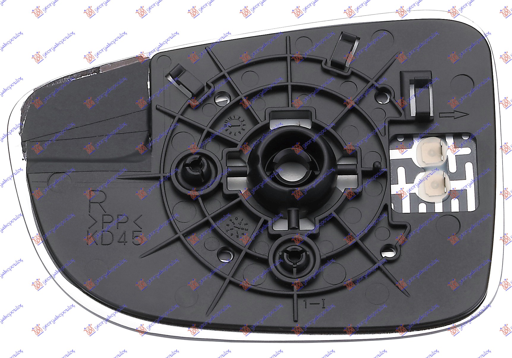 Mazda cx5 11-17 STAKLO RETROVIZORA SA GREJACEM -15 (KONV