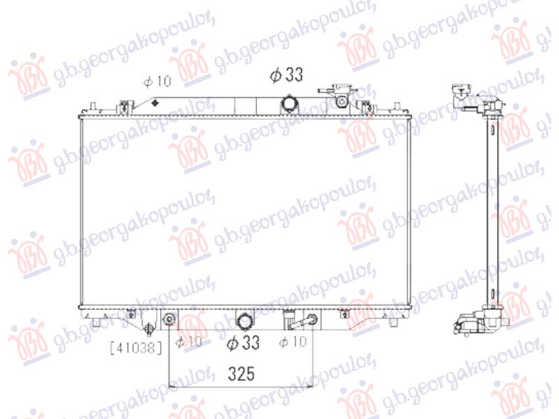 Mazda cx5 2017-2022 (kf) HLADNJAK MOTORA 2.2 DIZEL (AUTO) (425x735) (KOYO)