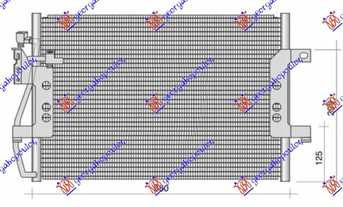 Mercedes vaneo 02-05 HLADNJAK KLIME 1.6/1.9 BENZIN - 1.7 CDI DIZEL (578x376x16)