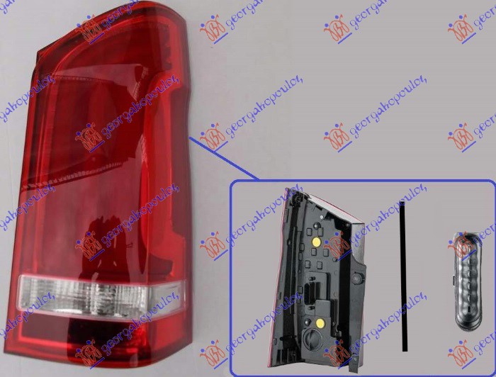 Mercedes vito (w447) 15- STOP LAMPA(JEDNA VRATA) LED(HELLA)